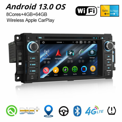 Android 13 Autoradio Jeep Compass Patriot Chrysler Dodge Challenger Carplay Navi