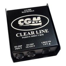 CGM Clear Line Passive Direct Box, 1/4" to XLR, NEW