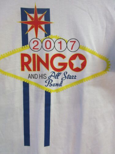 CAMISETA RINGO STARR OFICIAL MERCH 2017 BANDA DE GIRA CONCIERTO MÚSICA TIMBRE MEDIANA - Imagen 2 de 3