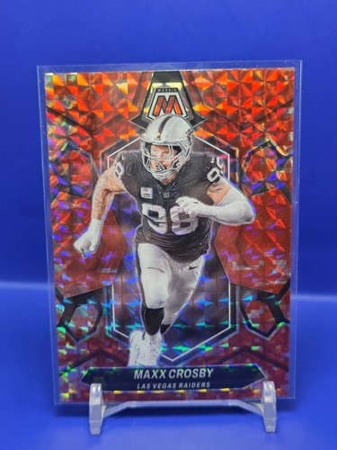 Maxx Crosby 2024 Panini Mosaic SP Red Camo Prizm #118 Raiders