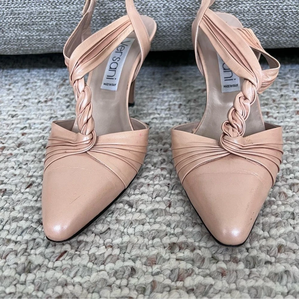 Versani Vintage Leather Dress Heels - Image 3 of 4