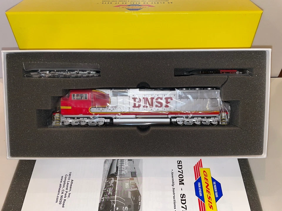 HO Athearn Genesis G6136 Burlington Northern Santa Fe BNSF SD75M Powered Diesel - Image 2 of 2