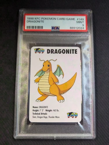 Dragonite #149 Pokemon Trading Card Game Mini KFC 1998 Nintendo WOTC PSA 6 POP 4