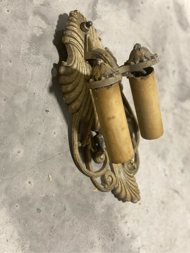 Antique Riddle Co Art Deco Cathederal Sconce for Repair - Picture 3 of 8
