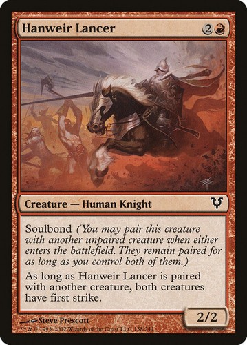 MTG Hanweir Lancer Avacyn Restored 138/244 Regular Common Near Mint NM