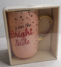 Coffee Ceramic Mug stay on the Bright Side 20 Oz cup Modern Expressions New