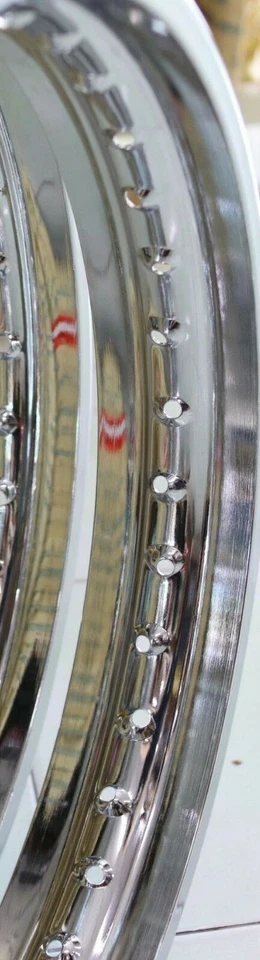 PARA MOTO KAWASAKI KE100 LLANTA 1.60"x17" ACERO CROMADO 36H NUEVO Foto 2 de 4