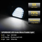 LED Side Towing Mirror Puddle Light For Dodge Ram 10-19 1500 2500 3500 4500 5500