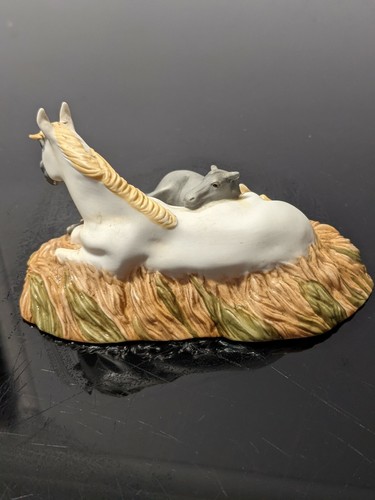 VINTAGE FRANKLIN MINT PORCELAIN HORSE GREAT HORSES OF THE WORLD CAMARGUE Chip - Picture 5 of 11