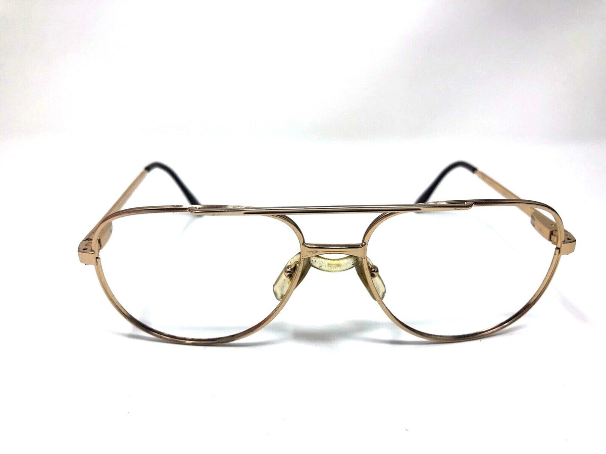 フランス製 L'AMY WOODY ヴィンテージ メガネ 49x22 L'AMY EYEGLASSES FRAME FRANCE FREEPORT F 021 59-17-145 Gold Pilot