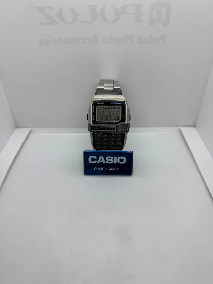 Casio DBC-V500 Databank Easy Rec Digital Plateado Acero Inoxidable Reloj Hombre Usado Foto 3 de 4