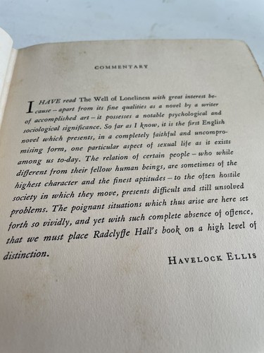 Lesbian Biography “The well of loneliness By Radclyffe Hall 1929 Read History - Picture 6 of 7