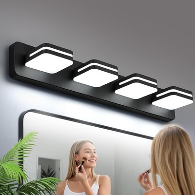 360° Rotate LED Dimmable 4-Light, 27-Inch, 5000K, Matte Black - 