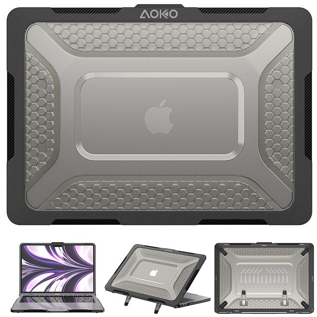 2-Piece Honeycomb Hard Shell Case for Macbook Pro 13, Air 13, Air 13.6