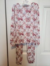 Posh Peanut Loraine Classic Pajama Set NWOT Pink Bows