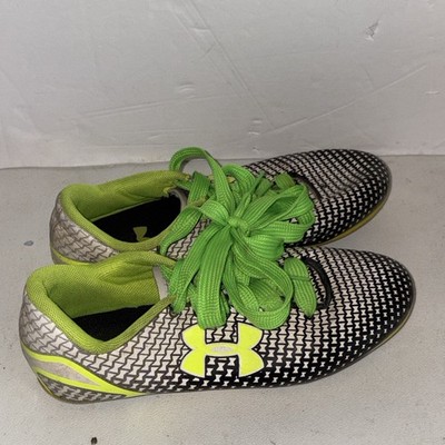 UNDER ARMOUR Lime Green Black X FORCE Soccer Cleats Size 3 Youth Kids