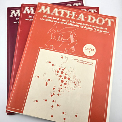 Math-A-Dot : Math Learning Games (Levels I, II & III) 1974 Homeschool Lot of 3