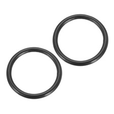 2Pcs 2" Metal O Ring Seamless 304 Stainless Steel Rings Black 6mm x 50mm