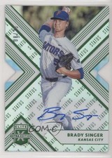2018 Elite Extra Edition Status Emerald Die-Cut 8/25 Brady Singer #17 Auto hg6