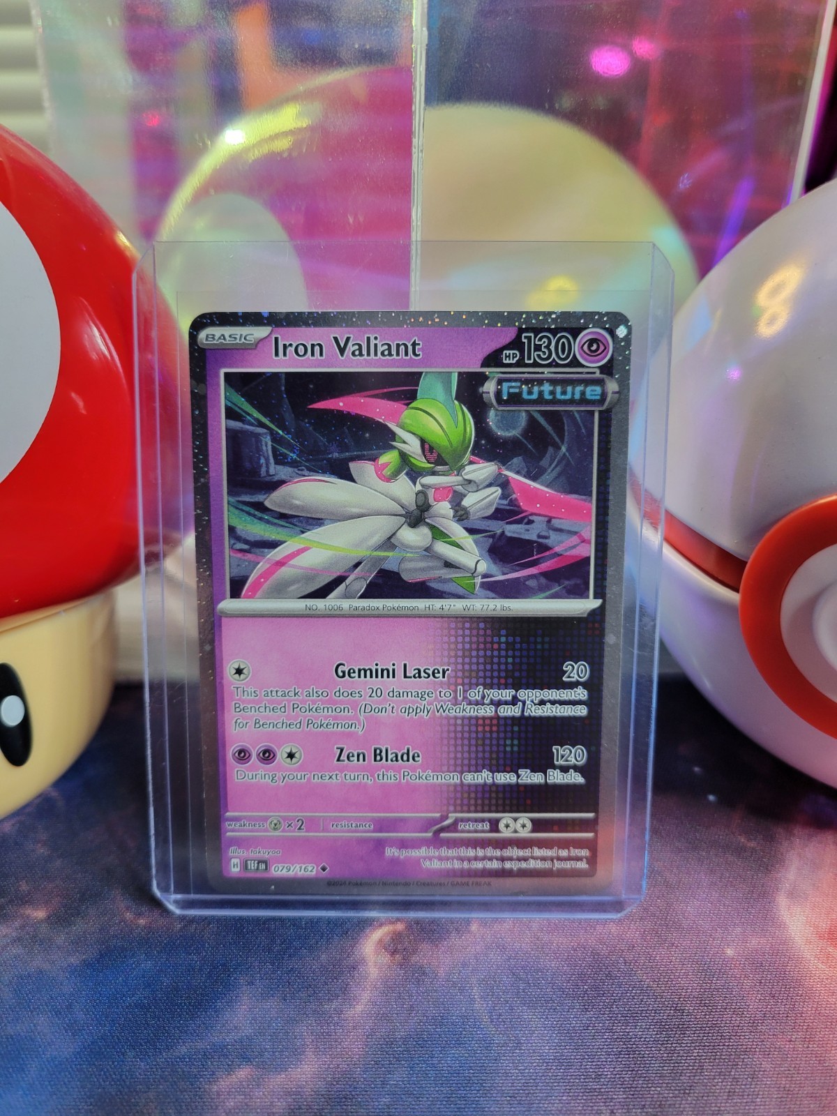 Iron Valiant 79/162 Pokémon TCG S&V Temporal Forces Uncommon Cosmos Holo NM 