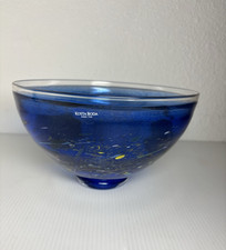 Kosta Boda Bertil Vallien Satellite Swedish Med. Art Glass Bowl 59252 Signed 20 