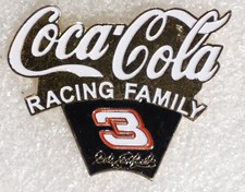 Coca-Cola Dale Earnhardt 3 Racing Family Pinback Button 1990s-2000s
