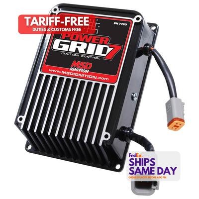 Msd Ignition 7720, Kit Black Aluminum Power Grid 7 Ignition Box Performance Part