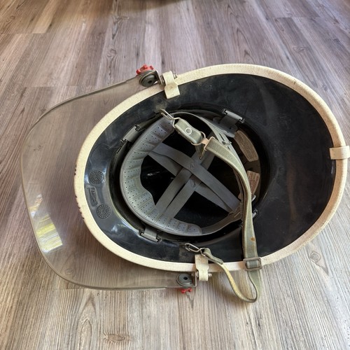 Vintage MSA Topgard Fireman’s Helmet w/ Paulson Visor Size 6 1/2–7 3/4 USA - Picture 2 of 6