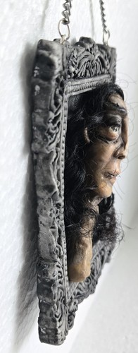OOAK Creepy Oddity Dark Art Sculpt Monster Creature Demon Wall Hanging Ornament - Picture 2 of 9