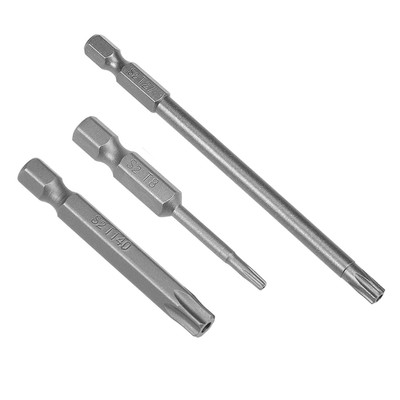 50mm 1/4'' Hex Shank T30 Magnetic Torx Head Security Screwdriver Bits S2 10pcs