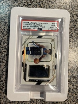 2020 National Treasure 3 COLOR RPA #AED /25 Anthony Edwards PSA 9 DNA 9 RC !!