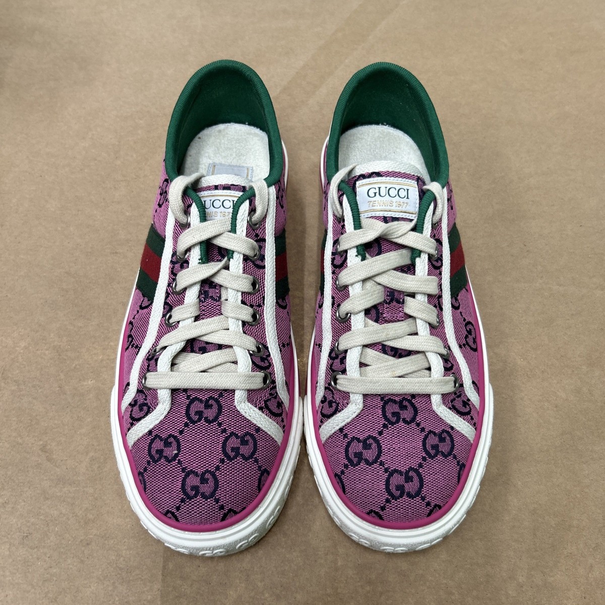 Gucci Pink GG Canvas Tennis 1977 Sneakers | 2UZ80, Size 39 | FREE