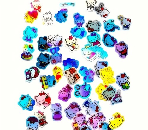 Adesivi Hello Kitty Glitter - Carino Kawaii Giappone Animazione Shiny Anime - Foto 3 di 10