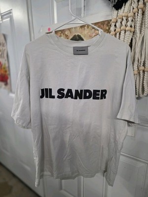 Women size S T-Shirt Jil Sander  Logo Cotton T-Shirt For Both Men And Women 