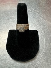 Diamond Wedding Set .37 Carat TW 10K Yellow Gold 4.8g Size 6.75 QUC026409 