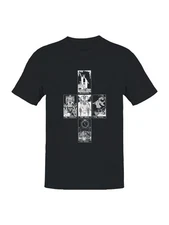 Mystical Tarot Spread in Black and White Men's T-shirt