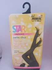 Spanx Women's Star Power Center Stage Ribbed Row  Tights Size A Black NWT