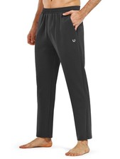 Men's Yoga Casual Sweatpants Cotton Athletic Lounge Pants Open Bottom Loose E...