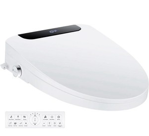 Elongated Electric Bidet Toilet Seat Heated Dryer Remote White S500E