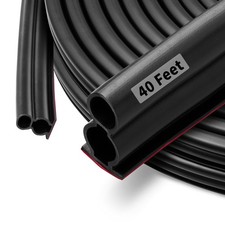 40 Feet Rubber Door Weather Stripping Door Seal Large Gap, Self-Adhesive Extr...
