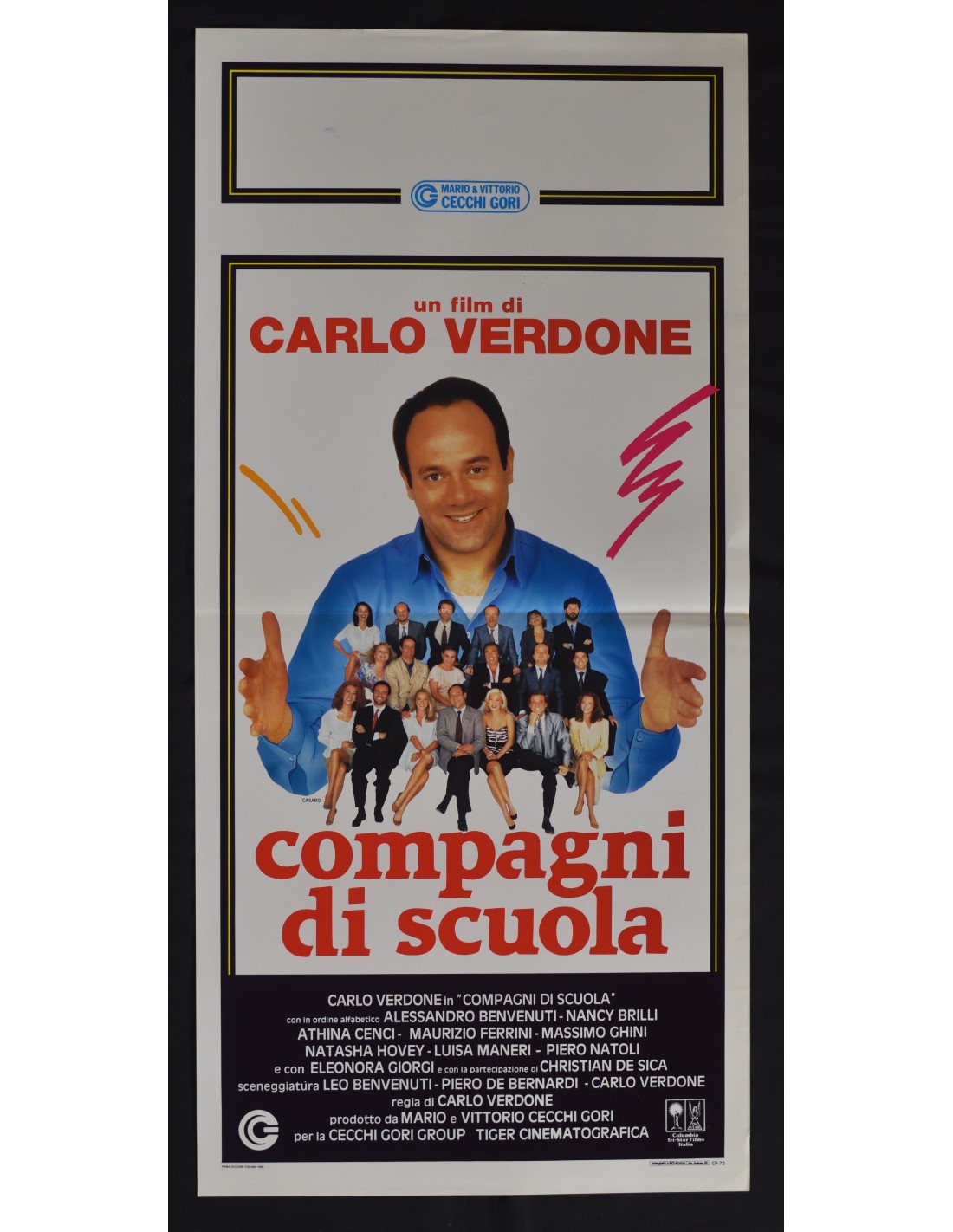 Locandina originale film Compagni di scuola (1988) - Regia di Carlo Verdone