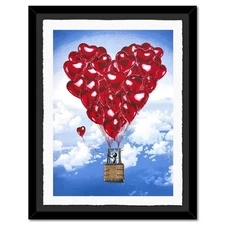 Mr. Brainwash, "Love Above All" Framed Limited Edition Silk Screen, Hand Signed