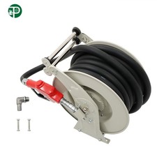 300PSI 1" 50FT Diesel Hose Reel Fuel Hose Reel with Fueling Nozzle Retractable