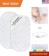 Breathable Ultra Soft Bassinet Mattress Pad - Perfect for 15.5" x 31.5" Cradles