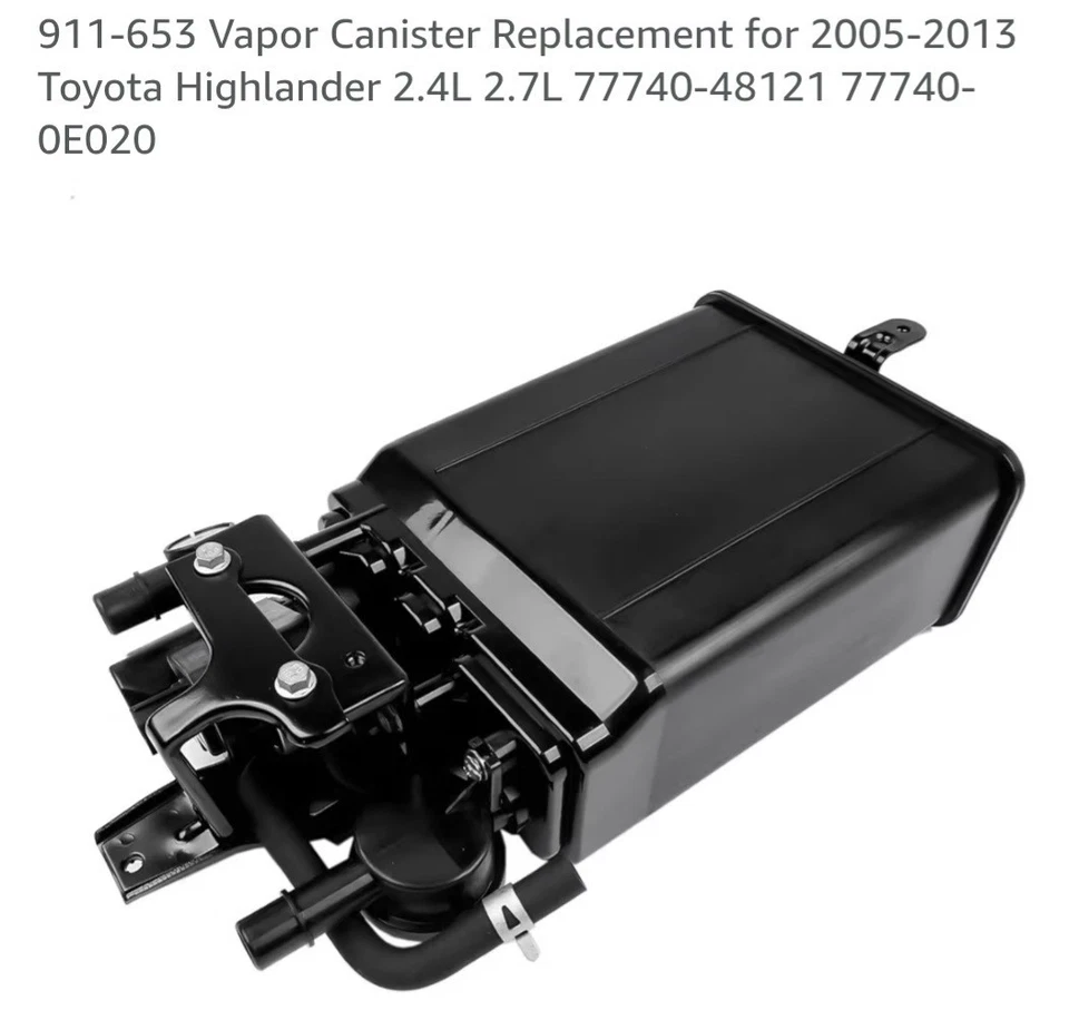 Bote de vapor 911-653 Toyota Highlander 2,4 L 2,7 L 77740-48121 77740-0E020 Foto 3 de 4