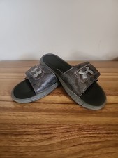 Under Armour Men's Ignite slide sandal in black and grey