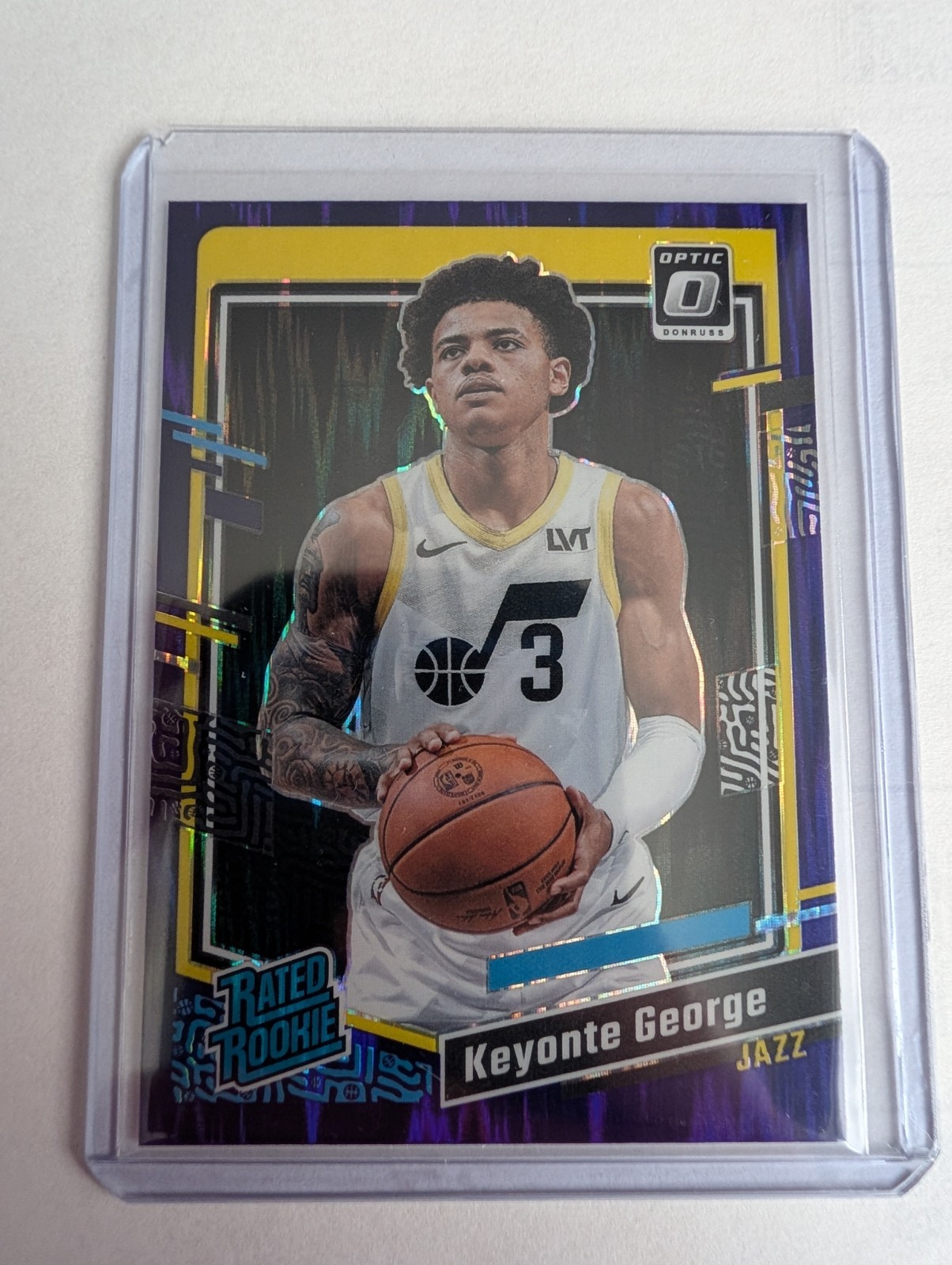 Panini 2023-24 Donruss Optic Keyonte George #223 Purple Shock Prizm