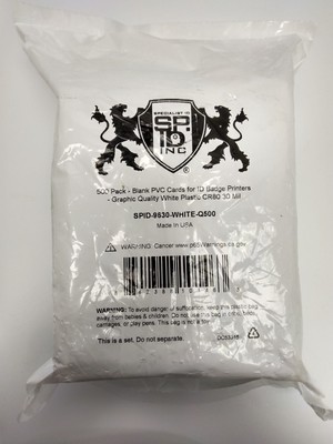 NEW SEALED Specialist ID 500PK Cards For ID Badge Printers Grapgic Quality White
