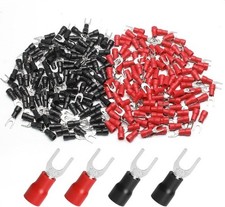 200 Piece 16-14 AWG Insulated Fork Spade Wire Connector