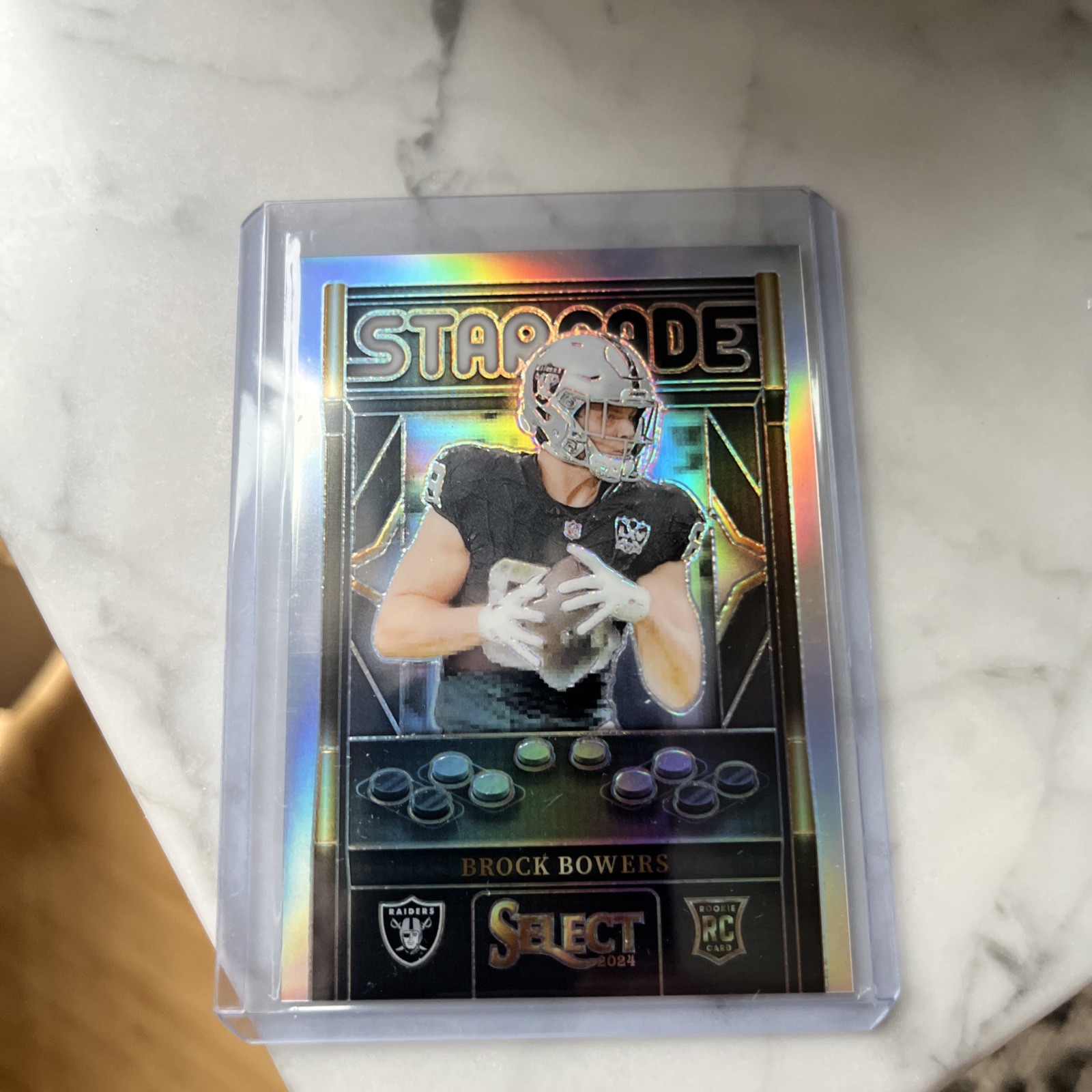 2024 Panini Select Brock Bowers Rookie Silver Prizm Starcade SSP Case Hit